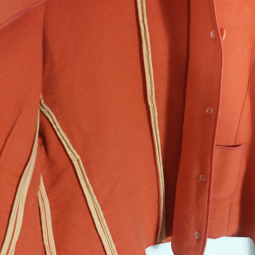 Dinomoda vintage wool orange light jacket - Picture 6 of 7